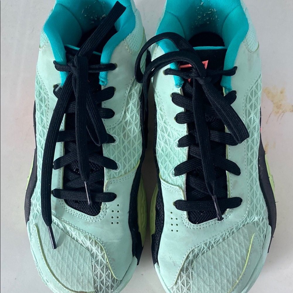 Jason Tatum basketball Mint and Black Lace-Up Sneakers